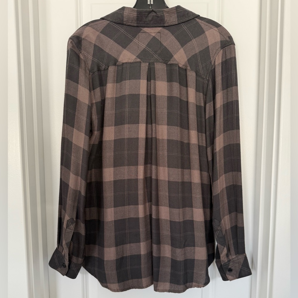 Rails Button Down Plaid Shirt, Medium - image 4
